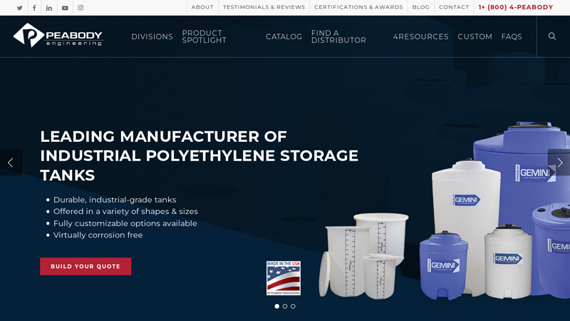 Peabody Engineering - Commerical Plastic Storage Tanks