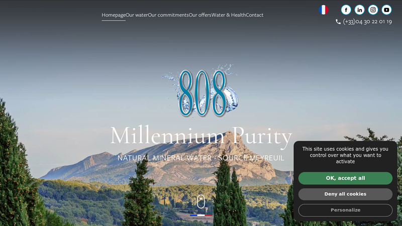 808 Water - French Natural mineral water manufacturer and supplier - 808 water
