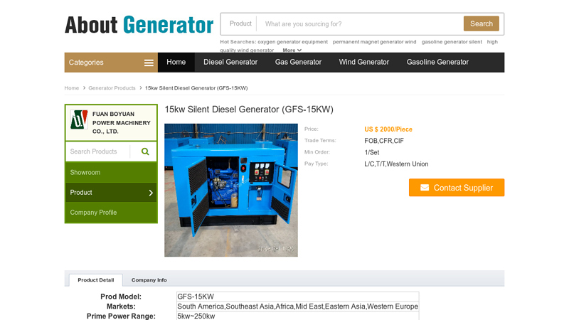 Image of 15kw Silent Diesel Generator (GFS-15KW)