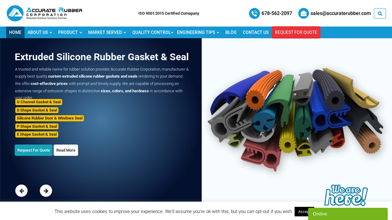 Silicone Tubing, Custom Extruded Silicone Gasket & Seal Manufacturer