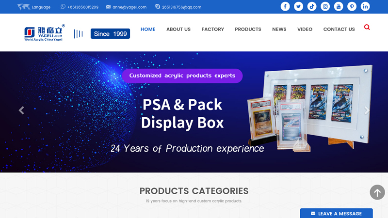 Image of China Acrylic Box Supplier|Acrylic Display Stands Manufacturer -Yageli