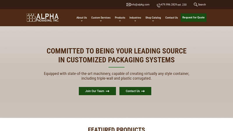 Alpha Packaging, Inc. | Specialty Packaging Solutions