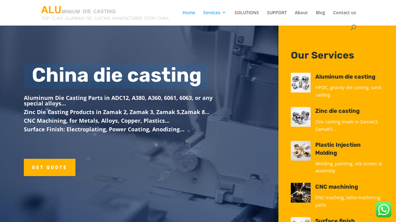 China Die Casting Manufacturer, Best No. 1 Aluminum die casting China