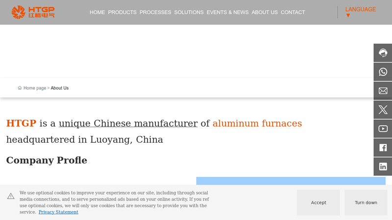 Image of Reliable Aluminum Melting Furnace & Ingot Casting Machine Manufacturer-HTGP