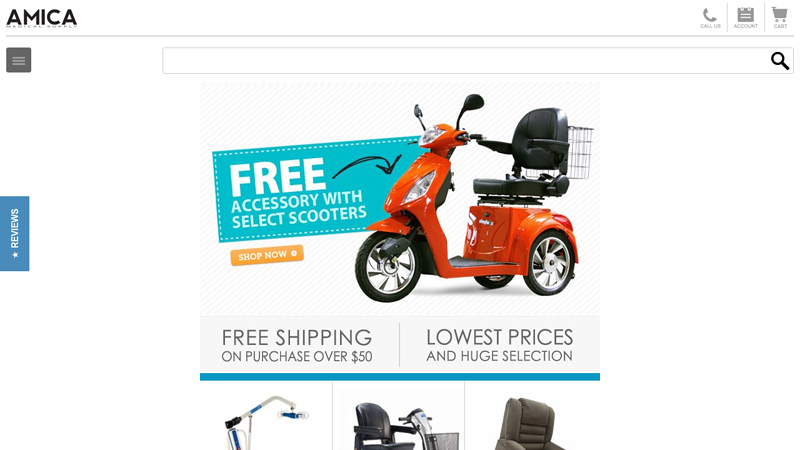 Amica Medical Supply | Hoyer Lifts | Mobility Scooters | Lift Chairs | Hospital Beds