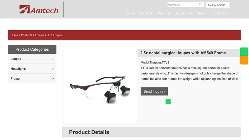 Image of China Customized 2.5x dental surgical loupes with AM549 Frame ...