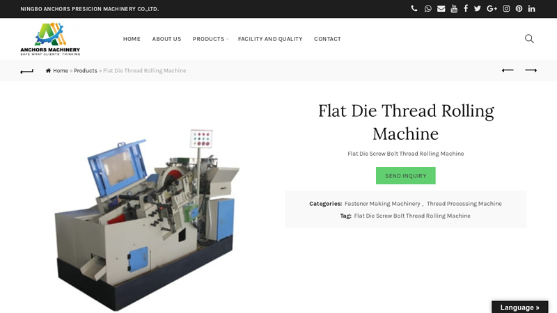 Image of Flat Die Thread Rolling Machine