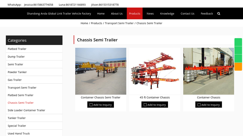 Image of Chassis Semi Trailer