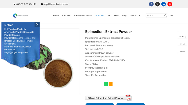 Image of Epimedium Extract Powder
