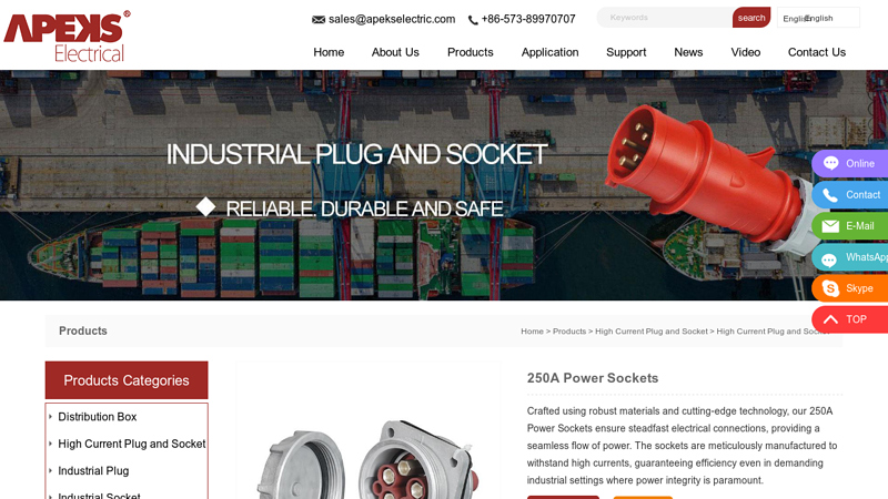 Image of China 250A Power Sockets Manufacturers, Suppliers, Factory
