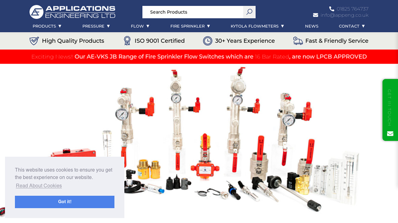 Applications Engineering - switches, transducers valves and sensors