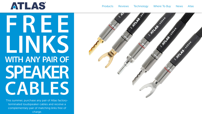 Atlas Cables | High performance audio cables | Hand-made in Scotland