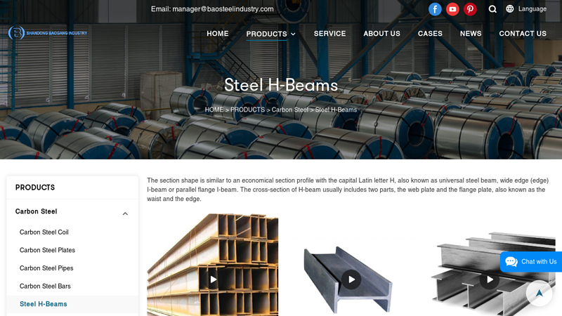 Image of Steel H-Beams manufacturers | Suppliers in china | Baosteel