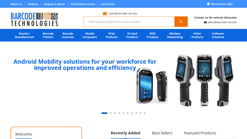 Buy Barcode Scanners | Datalogic Scanners, Honeywell / Zebra Desktop Printers, Handheld Mobile Barcode Printers, Barcode Labelling Software | Barcode Technologies / Barcode-UK