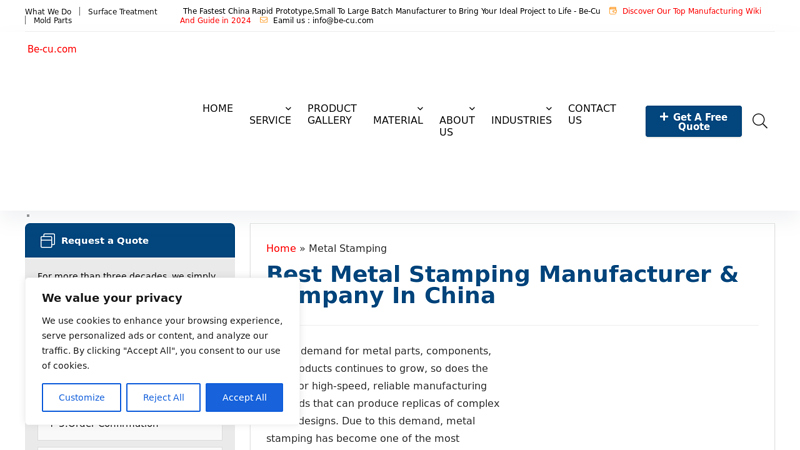 Image of China Top Metal Stamping Service & Custom Parts Supplier