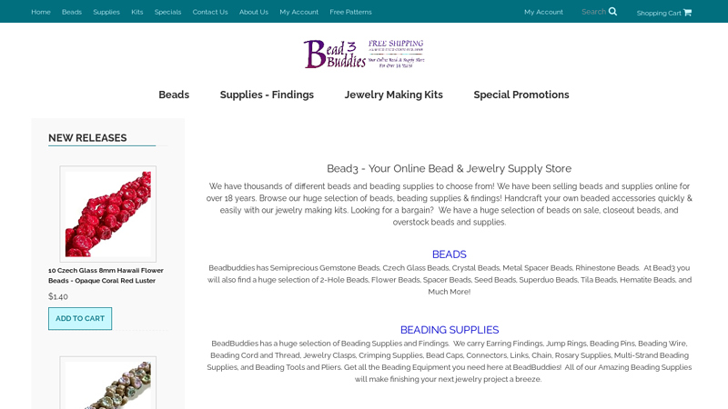 Specialty Beads, Jewelry Making Kits & Supply Store | Bead3.com