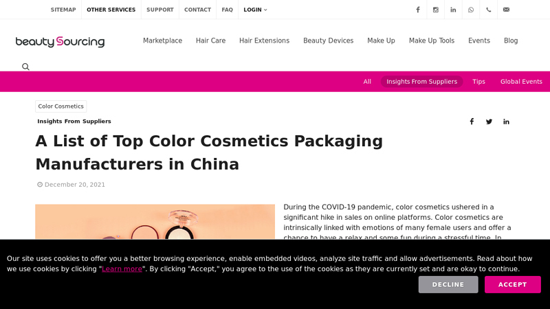Image of A List of Top Color Cosmetics Packaging Manufacturers in China