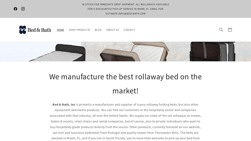Rollaway Folding Beds by Bed & Bath Inc C Bed & Bath, Inc