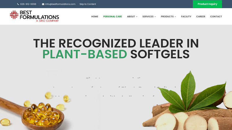 Best Formulations - Dietary Supplement Contract Manufacturer of softgels, tablets, capsules, powders, teas, custom formulations, raw material sourcing, packaging