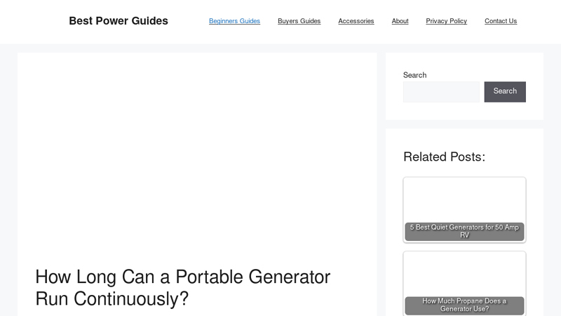Image of How Long Can a Portable Generator Run Continuously?