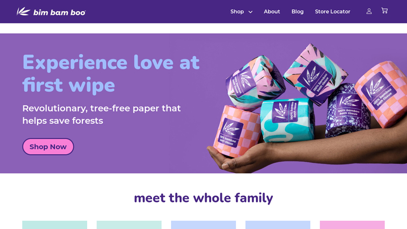 Bim Bam Boo Tree-Free Bamboo Toilet Paper