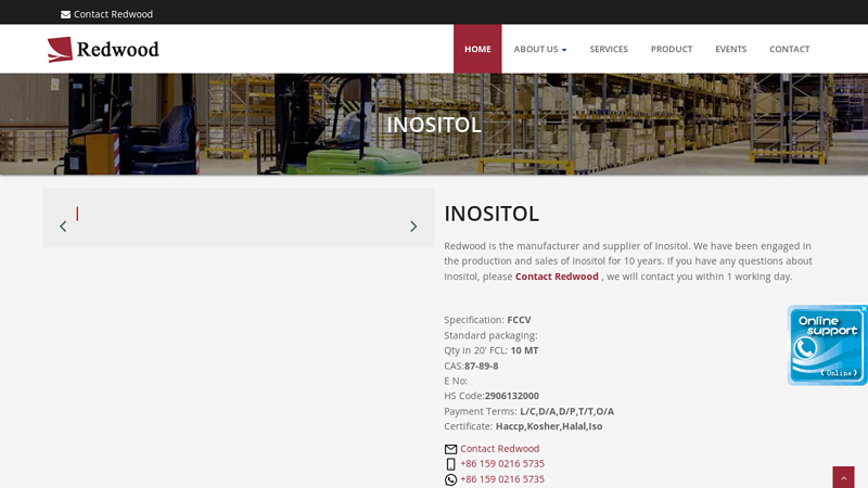 Image of Inositol Supplier and Manufacturer in China