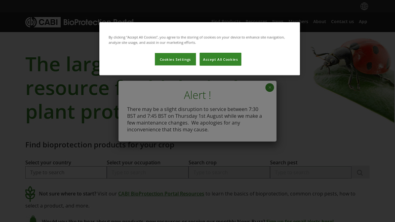 CABI BioProtection Portal | The World