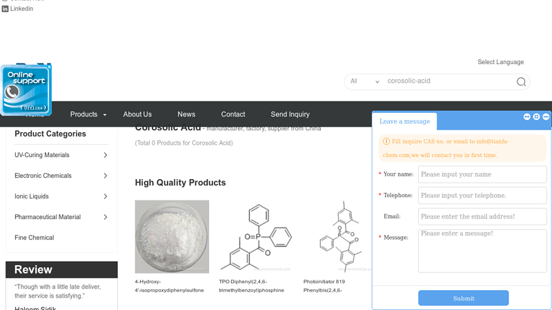 Image of Corosolic Acid China Manufacturers & Suppliers & Factory
