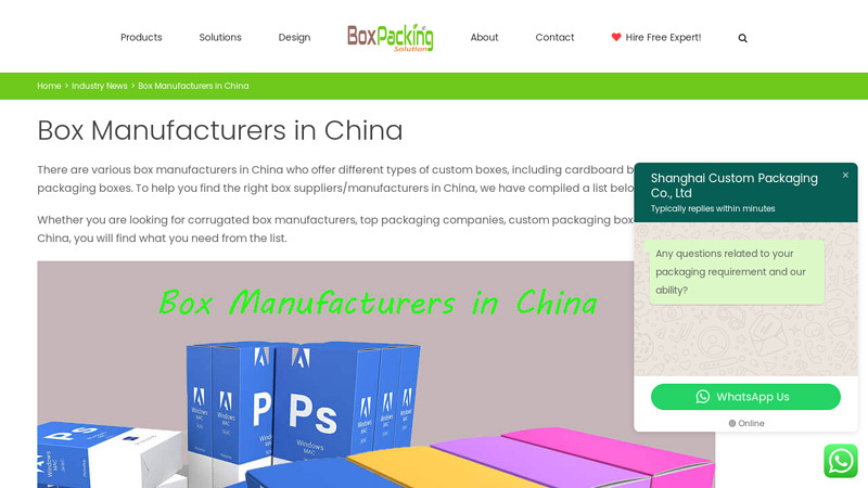 Image of Box Manufacturers in China