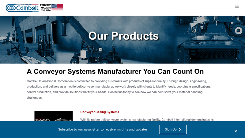 Image of Conveyor Belt Manufacturer & Supplier | Cambelt