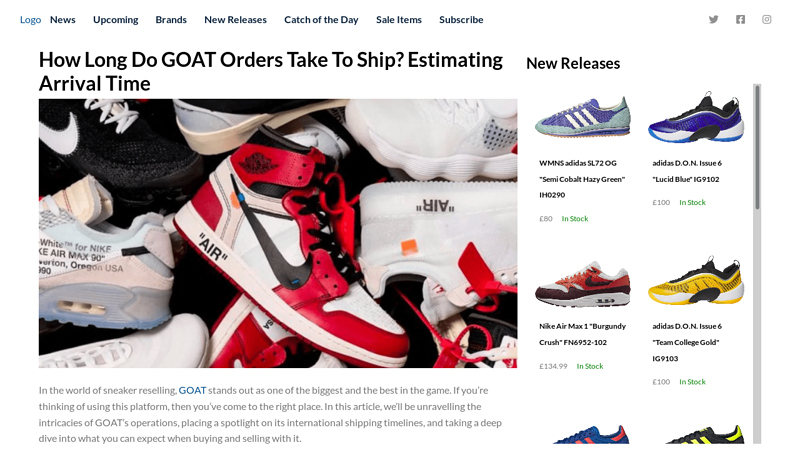 Image of How Long Do GOAT Orders Take To Ship? Estimating Arrival Time