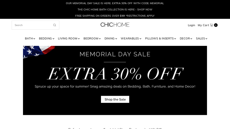 Luxury Furniture, Home Decor, Bedding, & More | Chic Home