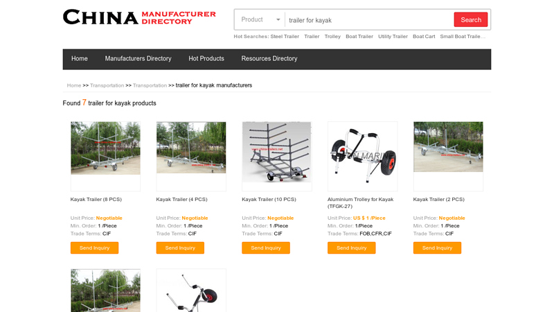 Image of China trailer for kayak Manufacturers , Wholesale trailer for kayak ...