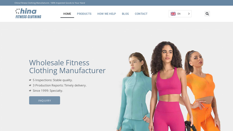 Wholesale Fitness Clothing Manufacturer From China