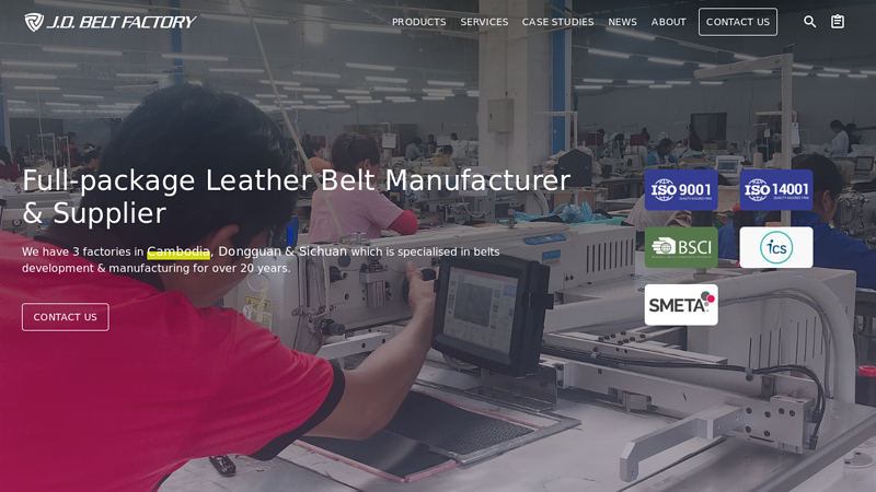 Image of J.D. Belt Factory: Leading Belt Manufacturer & Supplier in China & Cambodia
