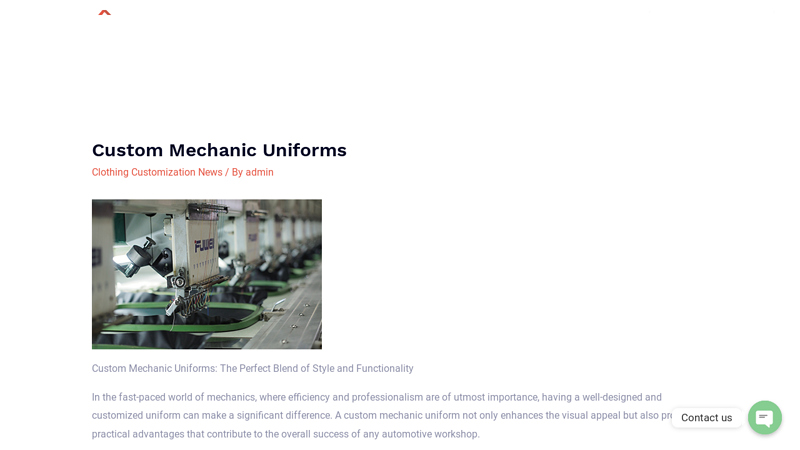 Image of personalized mechanic shirt