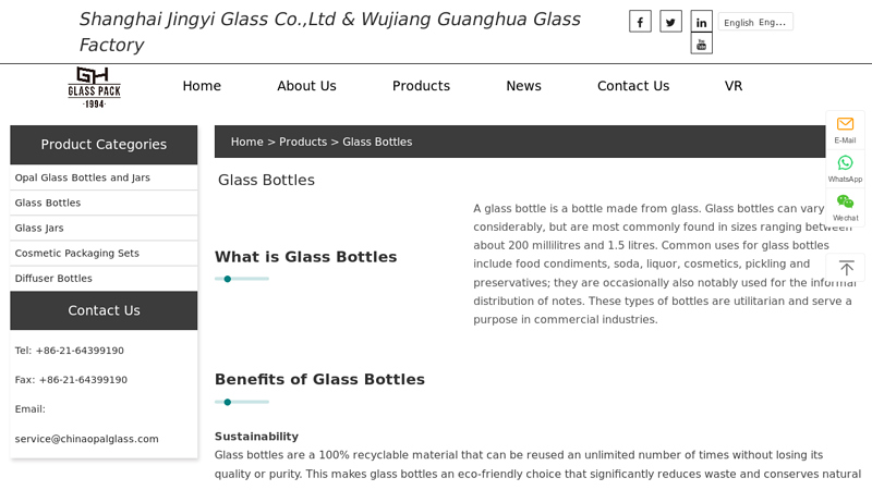Image of China Custom Glass Bottles Manufacturers Suppliers Factory