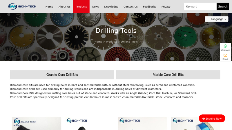 Image of China Diamond Core Drill Bits Manufacturers, Suppliers, Factory