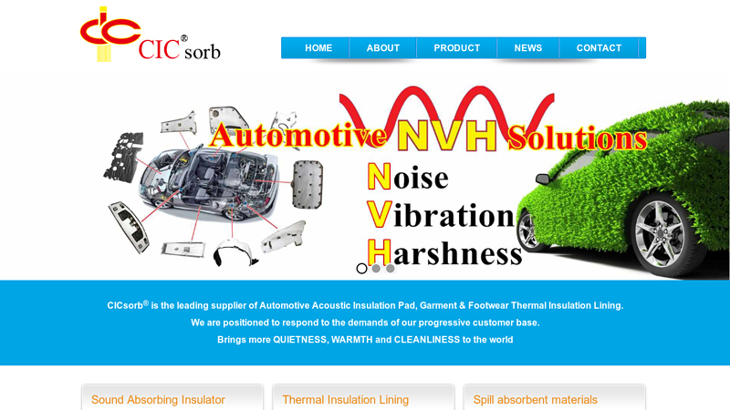 Automotive acoustic insulation pad / Fibrous sound absorption materials
