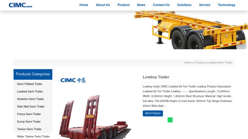 Image of China Lowboy Trailer Manufacturers & Suppliers & Factory