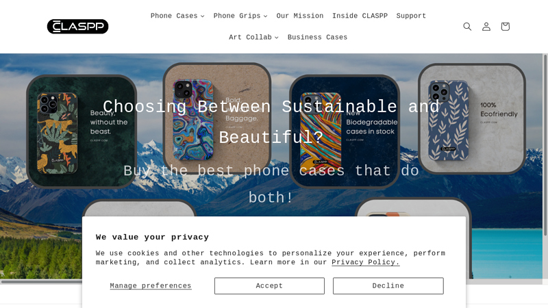 Clear Phone Cases, Hardshell Phone Cases, Biodegradable Phone Cases C CLASPP