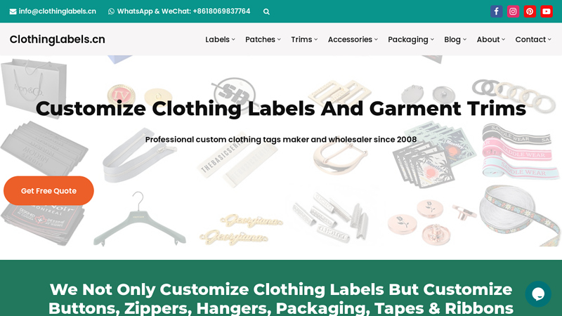 Image of Custom clothing labels & tags and garment trims