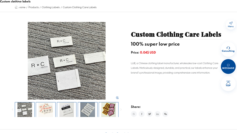 Image of Clothing Care Labels | China LIJIE Wholesale custom