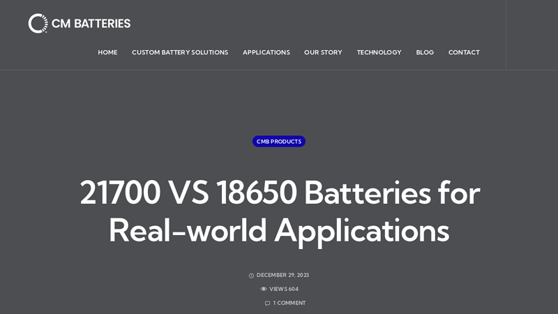 Image of 21700 VS 18650 Batteries for Real-world Applications