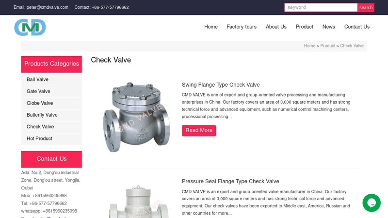 Image of China Check Valve Suppliers, Manufacturers, Factory