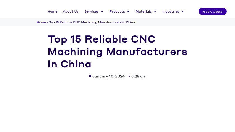 Image of Top 15 Reliable China CNC Machining Manufacturers in 2024