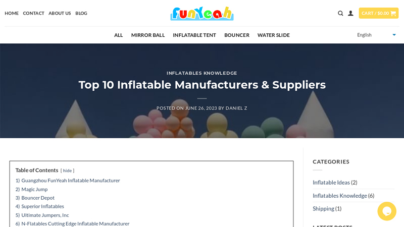Image of Top 10 Inflatable Manufacturers & Suppliers
