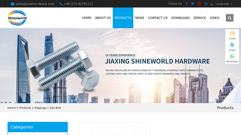 Image of China Eye Bolt Manufacturers, Suppliers, Factory