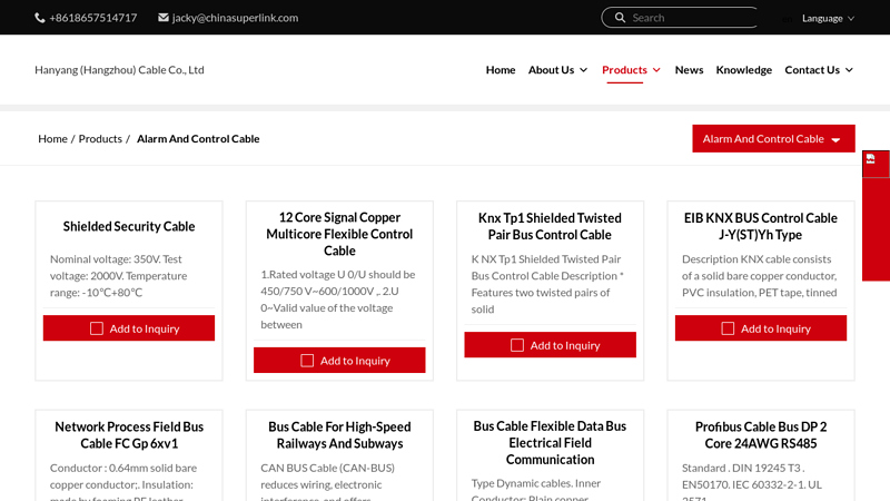 Image of China Control Cable Manufacturers, Suppliers, Factory