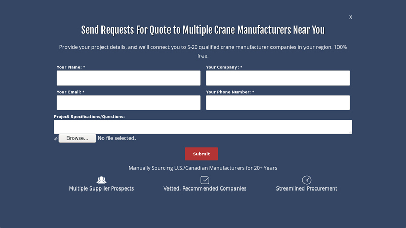 Image of Munck Cranes Inc. | Crane Manufacturers